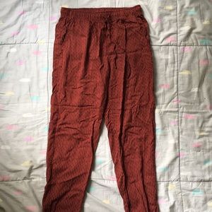 Uniqlo red-white joggers